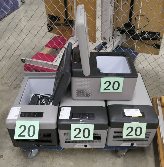 Portable Freezers: Astro AI C15 (3), Astro C9 (1), 4 Items on Dolly