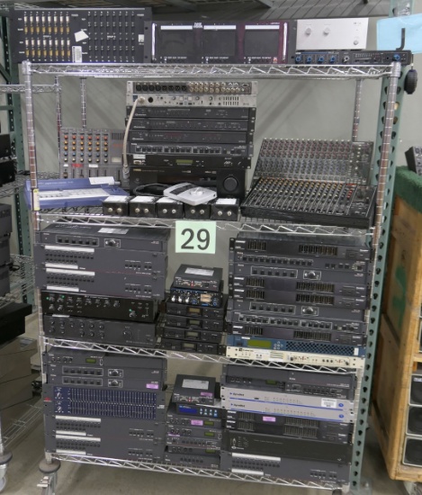 Misc. Audio/Visual Equipment Group A: Tascam, Extron, Mackie, Creston, & Others, Items on Cart