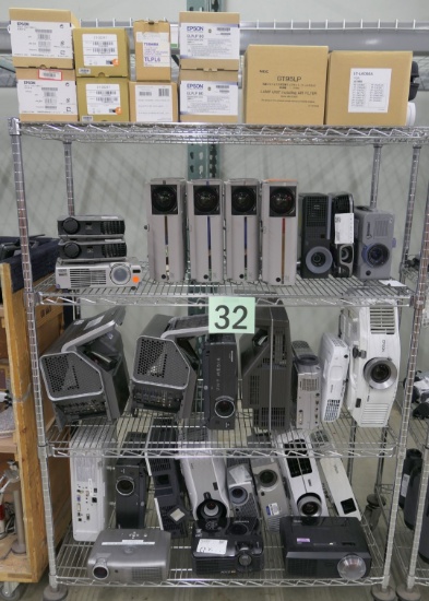 Projectors & Projector Lamps: Epson, Toshiba, SMART, & Others, Items on Cart