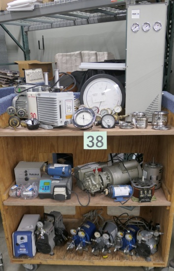 Pumps, Motors & Gauges: Welch, Edwards, Watson Marlow, & Others, Items on Cart