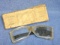 VINTAGE METAL ADVANCE GOGGLE CO WIDE VISION GLASS LENS GLASSES NO. 311