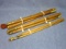ANTIQUE LOT 3 UNMARKED WOOD W/BRASS END GUN CLEANING RODS ALL 3 PC MODELS