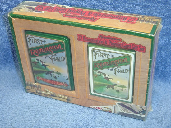 REMINGTON AMMO & PLAYING CARD COLLECTIBLE GIFT SET