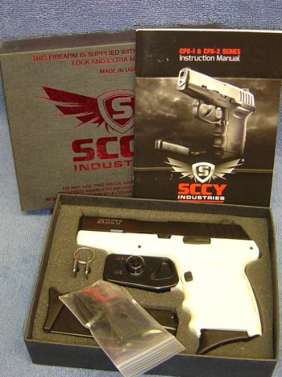 SCCY CPX2 9MM PISTOL CBWT BLACK OVER WHITE
