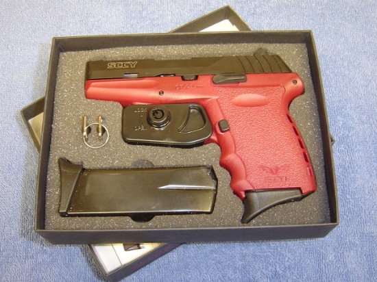 NIB SCCY CPX2 9MM PISTOL CBCR BLACK OVER CRIMSON