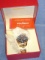 LADIES PEUGEOT COPPER/BLU CHRONO  3 DIAL WATCH