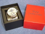 MENS TW TERRITORY SILVER CHRONO 3 DIAL WATCH RUNNING