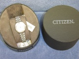 CITIZEN QUARTZ SLV WATCH W/DATE RUNNING