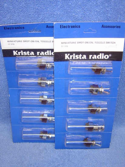 VINTAGE KRISTA RADIO MINI TOGGLES (10) NO. 12-376