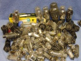 HUGE LOT OF USED RADIO TUBES STEAMPUNK DECORATORS