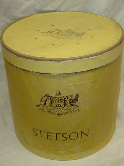 LARGE VNT STESON HAT BOX MADE OF HVY PAPERBOARD