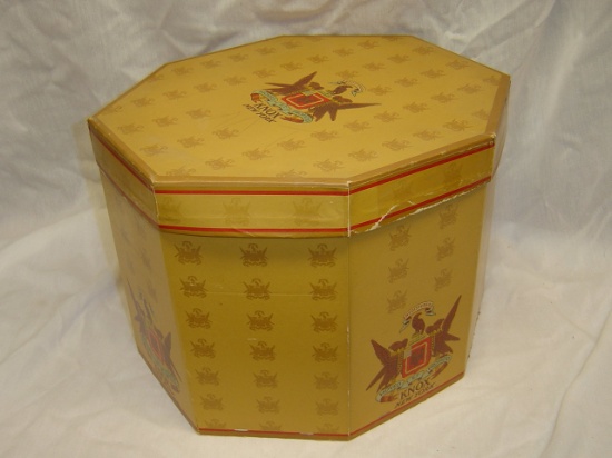 AWESOME OCTAGON KNOX HAT BOX W/INSERT DECENT