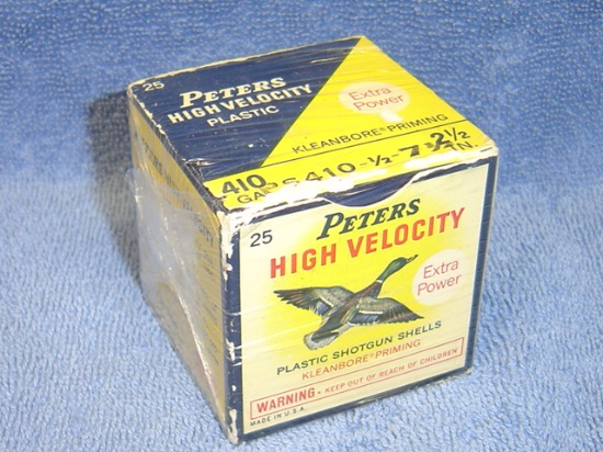 UNIQUE PETERS PLASTIC 410 SHOTGUN SHELL BOX FULL