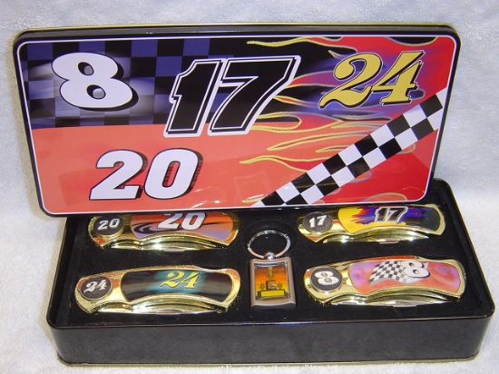 COLLECTIBLE NASCAR FOLDING KNIFE SET