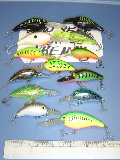 13 REBEL AND OTHER NAME BRAND FISHING LURES