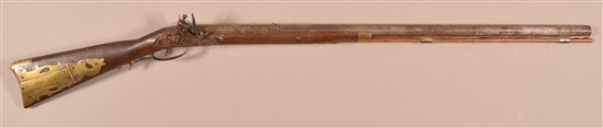 Assembled .50 cal. half stock Kentucky rifle attributed to Lanc. Co..