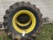 18.4-30 Rear Tractor Tires on John Deere Rims