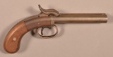 Unmarked double barrel percussin boot pistol