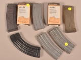 6 AR-15 magazines and 2 Magpul Maglinks