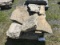 Skid of irregular limestone pavers