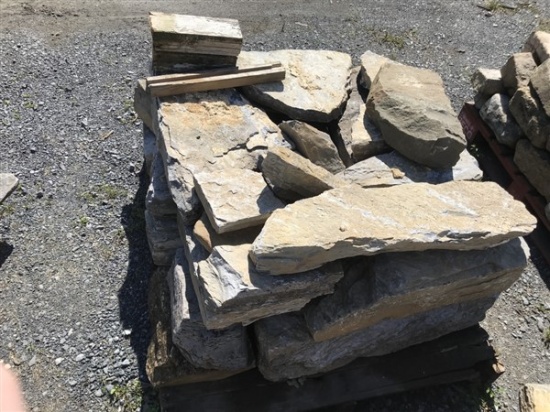 Skid of limestone corner and wall stones