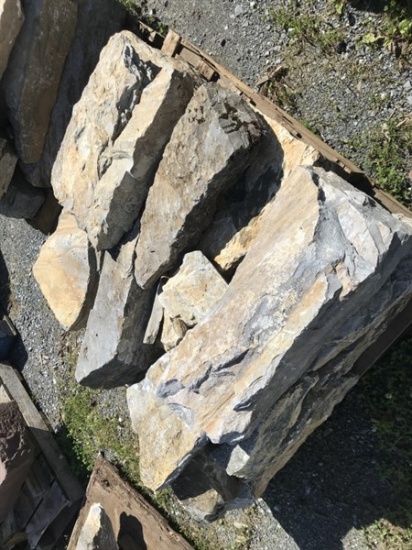 Skid of limestone wall and Corner stones
