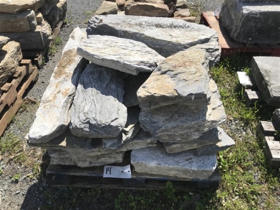 Skid of limestone stones