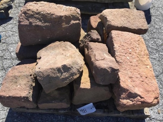 Sandstone wall and corner stones