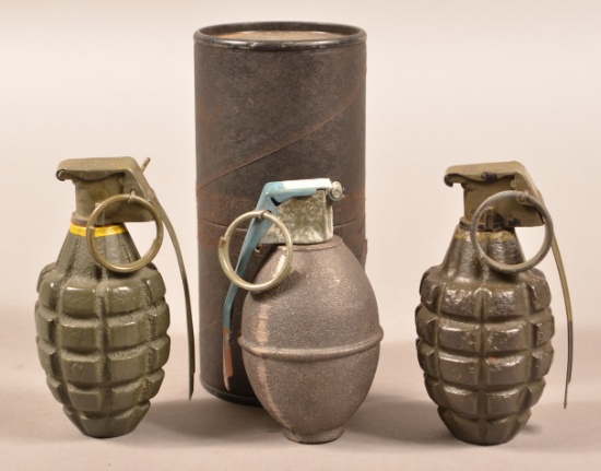 Three U.S Military Grenades