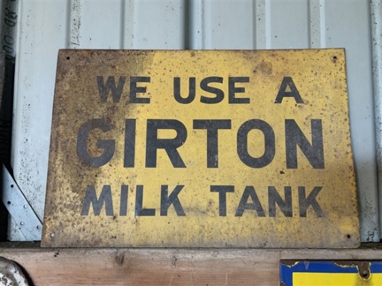 Girton Milk Tank Tin Sign