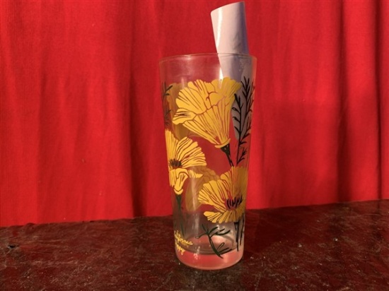 California Poppy Ice Tea Peanut Butter Glass