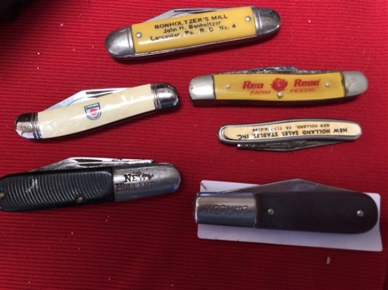 6 Advertising Pocket Knives