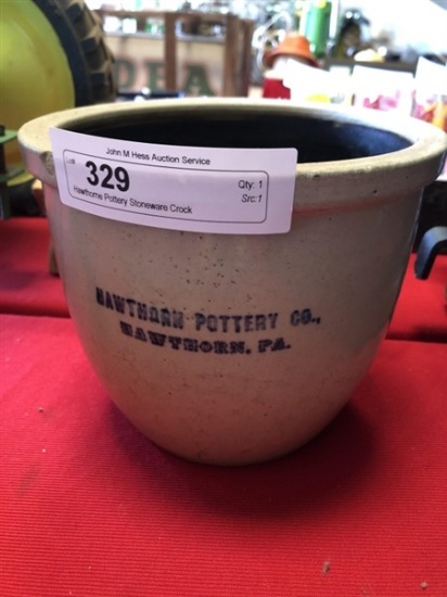 Hawthorne Pottery Stoneware Crock