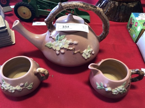 3 Pc Roseville Art Pottery