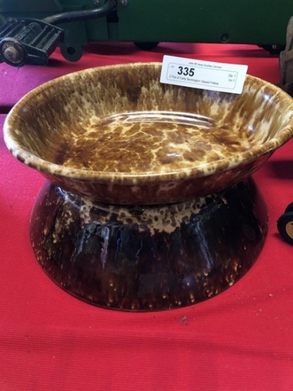 2 Pcs of Early Bennington Glazed Pottery