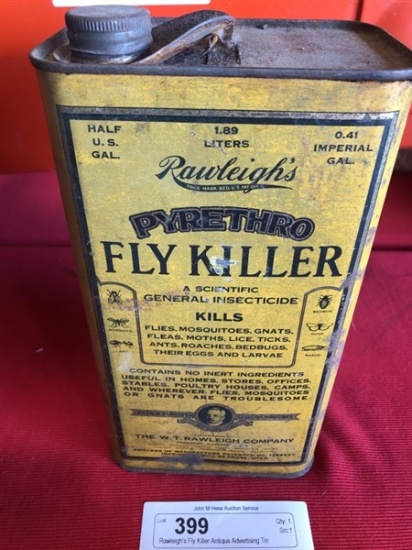 Rawleigh's Fly Killer Antique Advertising Tin