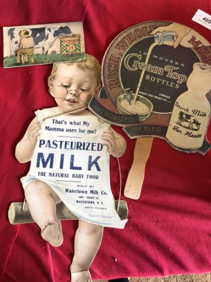Golden Guernsey Dairy Cardboard Fan & Watertown