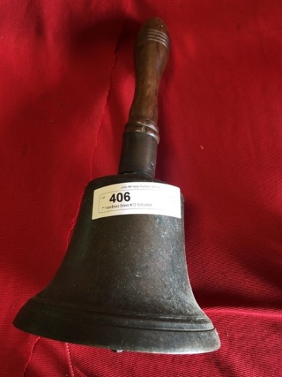 7" Handheld Brass #13 School bell