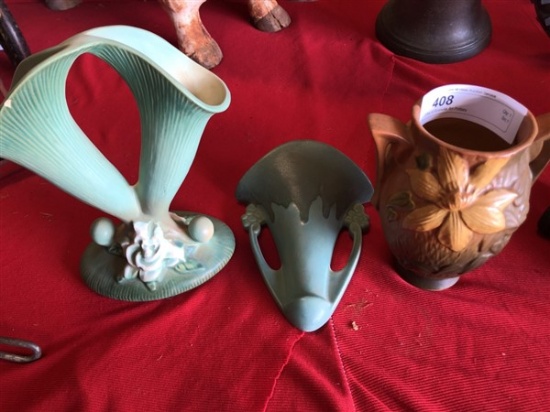 3 Pcs of Roseville Art Pottery