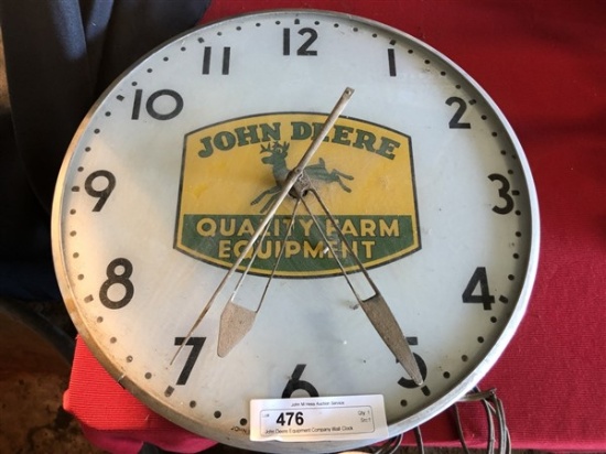 John Deere Equipment Company Wall Clock