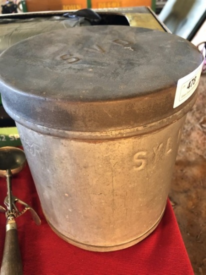 Silven Dairy's Galvanized Ice Cream Container