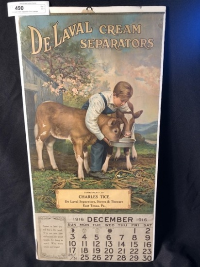 De Laval Cream Separators 1916 Calendar