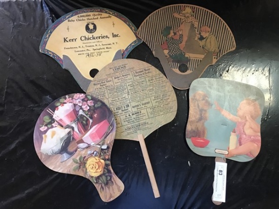5 Vintage Lancaster County Advertising Fans