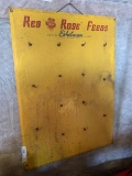 Eshelman Red Rose Feeds 14-Hook Advertising Sign