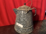 Gray and White Agate Tea Kettle