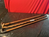 3 Vintage Walking Canes