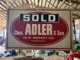 Double-sided Tin Chas. Adler & Son Sign