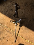 Contemporary Copper & Metal Golfer Weather Vane