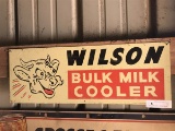 Wilson Bulk Milk Cooler Tin Advertising Trade Sign