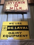 De Laval Equipment and Vitamin D Milk Signs